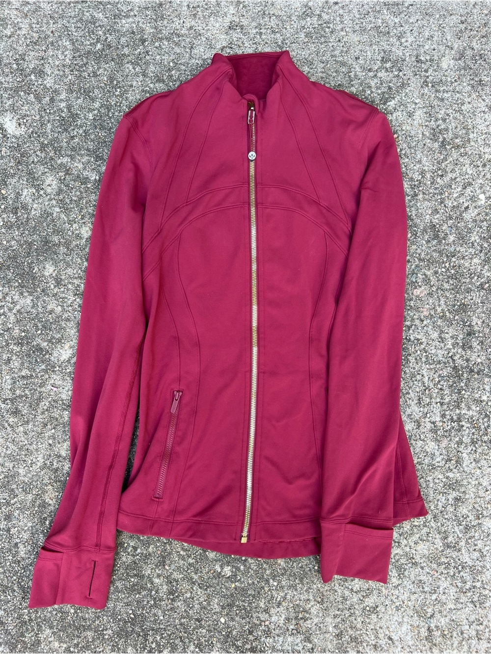 Lululemon Define Jacket Luon Mulled Wine Gold Zipper Size 6